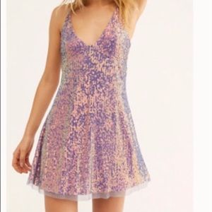 Free people sequin slip dress